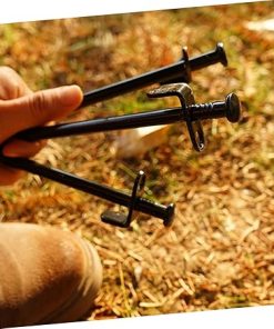Heavy Duty Metal Tent Stakes 6pcs for Camping and Outdoor Use 2