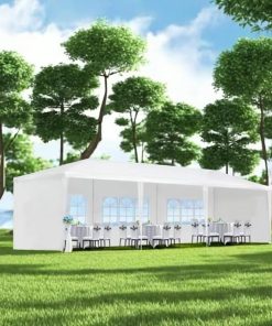 Outdoor Party Tent 10x30ft with 5 Side Walls and 2 Zippered Doors 2