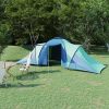 9 Person Camping Tent with 3 Compartments Easy Setup Gray Orange 3