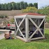 4 Person Canvas Tent with Rainfly Easy Set Up for Winter Glamping 3