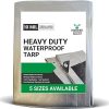 Tent Tarp, Waterproof, Heavy Duty Cover for Swimming Pool, Camping, Truck, Car, Tents, Roof, Boat or Furniture, UV and Tear Resistant, Indoor/Outdoor Silver and Black Tarp, 25′ x 40′