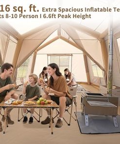 ABORON Inflatable Camping Tent for 2-8 People Easy Setup Waterproof 2