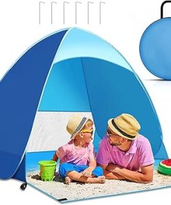 Automatic Beach Tent for 1-3 Persons UPF 50+ Waterproof Sun Shelter