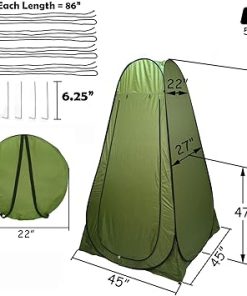 Green Pop Up Privacy Tent for Camping Beach Hiking and Travel 2