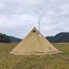 Alvantor Screen House Room Camping Tent Outdoor Canopy Pop Up Sun Shade Shelter 10 Mesh Walls Not Waterproof Beige 15’x15′ Patent Pending 3