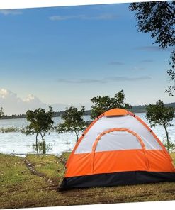 VOSAREA Packable Beach Shelter Tent with Mesh Ventilation Windows 2