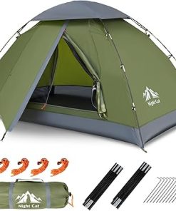 Upgraded Night Cat Backpacking Tent and Sleeping Bag Combo for One Person 2