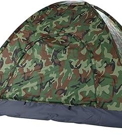Collapsible 4 Person Camping Tent Canopy with Carry Bag for Outdoors