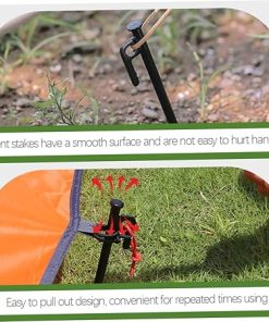 Heavy Duty Tent Stakes 6 Pack with Storage Bag for Secure Camping 2
