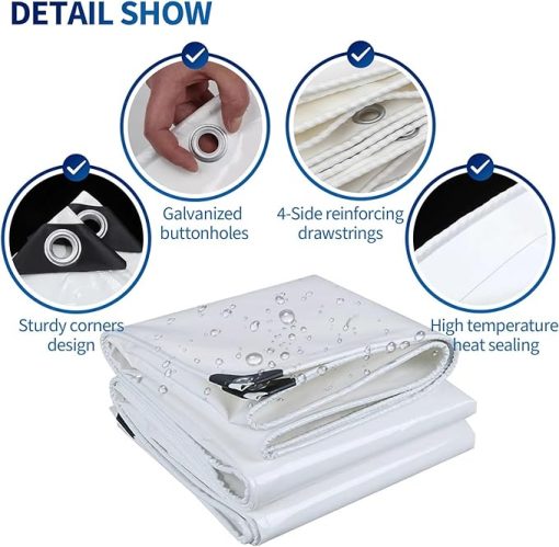 Multipurpose Heavy Duty Tarp Sheet with Reinforced Grommets - Image 2