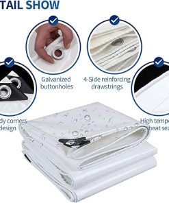 Reinforced PVC Tarp 1.8×1.8m for Car Garden Furniture Cover 2