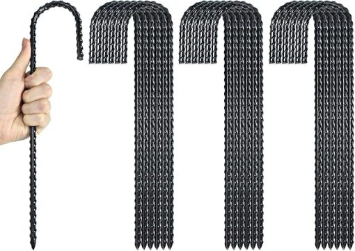 Heavy Duty 12 Inch Rebar J Hook Stakes for Tents and Fencing