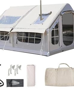 Inflatable 4 Season Cabin Tent with Air Pump and Stove Jack Opening