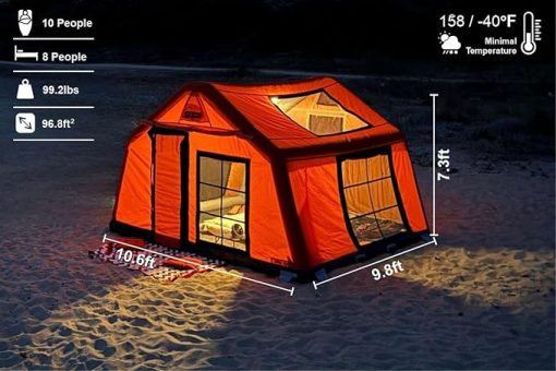 Luxury Inflatable Family Tent for 8-10 People Waterproof Glamping - Image 2