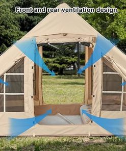 Family Inflatable Tents for Camping 6m² Waterproof Air Tent with Pump 2