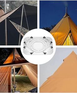 Stainless Steel Tent Chimney Heat Shield for Safe Outdoor Camping 2