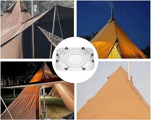 Stainless Steel Tent Chimney Heat Shield for Safe Outdoor Camping - Image 2
