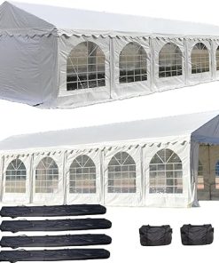 Delta 40’x20′ Fire Retardant (FR) PVC Party Tent,Wedding Tent Canopy,Outdoor Event Shelter,Garden Gazebo,with Waterproof Top,Galvanized Steel Poles,Carry Bags 2