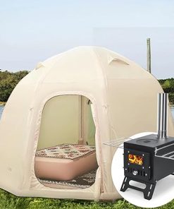 Inflatable Camping Tent with Hot Stove for 5-8 People Luxury Glamping