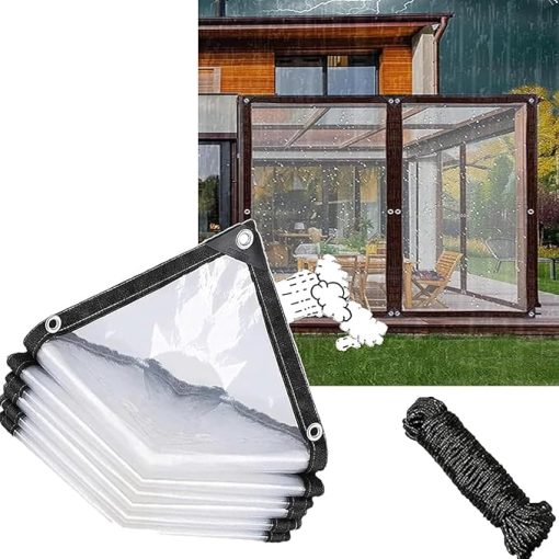 Heavy Duty Clear Waterproof Tarp 4x6 with Grommets for Outdoors