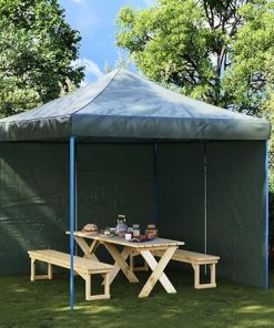 Privacy Sidewall for Party Tents Water-Resistant Zippered Green 2 Pack