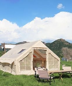 UNIISTRENGH Inflatable Camping Tent with Hand Pump and Privacy Screen