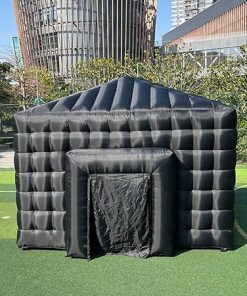 Inflatable Black Air Cube Tent for Outdoor Events and Parties