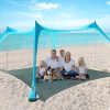 10×10 Beach Tent Sun Shelter with UPF50 Plus UV Protection & Sandbags