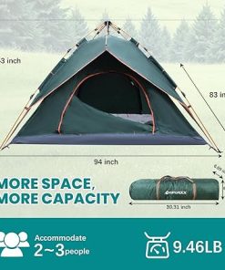 4 Person Easy Pop Up Camping Tent Waterproof Instant Setup 2