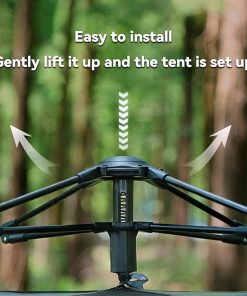 Lightweight 4-Person Camping Tent with 5000mm Waterproof and Sun Protection 2