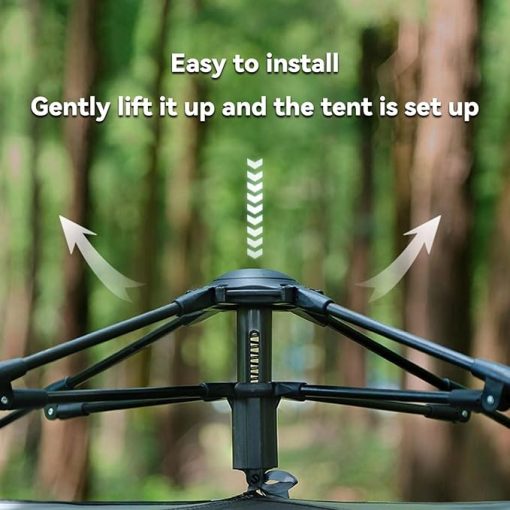 Lightweight 4-Person Camping Tent with 5000mm Waterproof and Sun Protection - Image 2