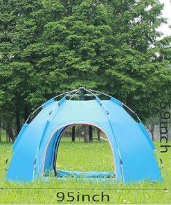 Lightweight Dome Camping Tent for 3-4 People Easy Setup Green 2
