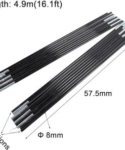 Adjustable Steel Tent Poles for Camping Tarps and Outdoor Use 2