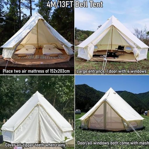 Luxury Oxford Bell Tent with Zipped Groundsheet 3M to 6M Sizes - Image 2