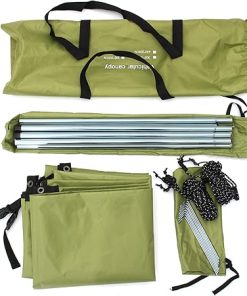 Waterproof Car Awning – 9.84′ x 6.56′ Portable Vehicle Canopy for Camping, Outdoor, SUV, Army Green 2