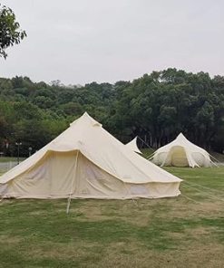 Spacious 6-Person Canvas Bell Tent for Glamping and Outdoor Fun