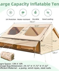Large Inflatable Camping Tent with Room Easy Setup for Outdoors 2
