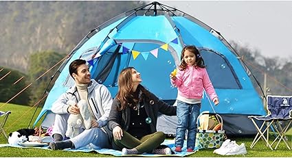 Hexagonal Automatic Camping Tent for 5-6 People Rainproof Breathable 2 Hexagonal Automatic Camping Tent for 5-6 People Rainproof Breathable - Image 2