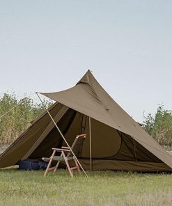 Portable Indian Pyramid Tent for 3-4 People, Waterproof and UV Protected