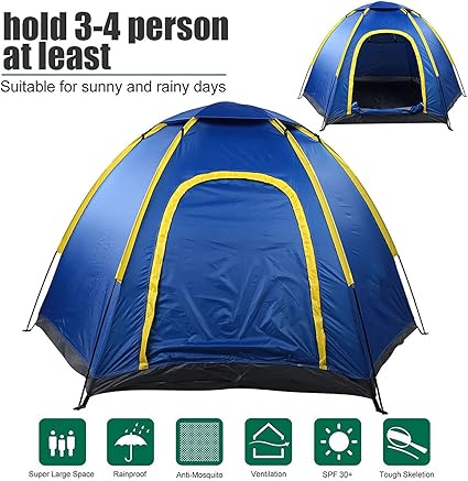 Hexagon Design Oxford Cloth Camping Tent Ideal for Beach and Outdoor 2 Hexagon Design Oxford Cloth Camping Tent Ideal for Beach and Outdoor - Image 2