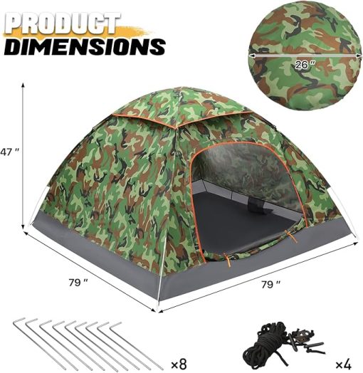 Ultralight 2 Person Dome Tent with Skylight for Camping and Hiking - Image 2