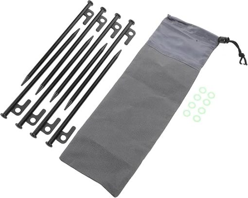 Glow Ring Camping Stakes for Secure Tent Setup and Anchoring