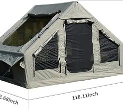 4 Season Inflatable Glamping Tent for 6 Person Family Camping 2