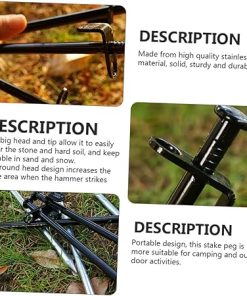 Heavy Duty Steel Tent Stakes for Camping and Outdoor Canopy Use 2