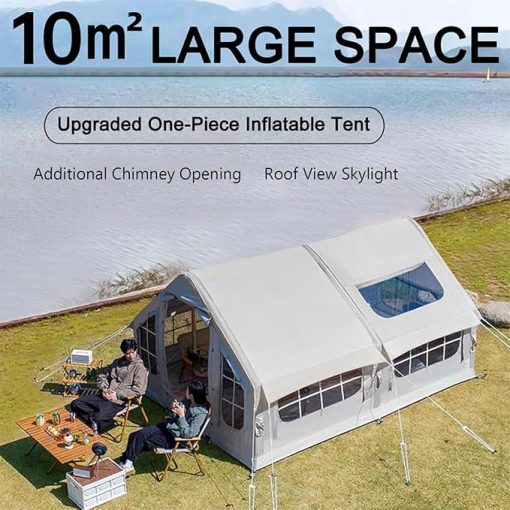 6-8 Person Waterproof Inflatable Camping Tent with Easy Setup - Image 2