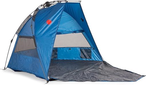 InstaShade XL Beach Tent for 4 People Easy Setup Blue OMNICORE Designs - Image 2