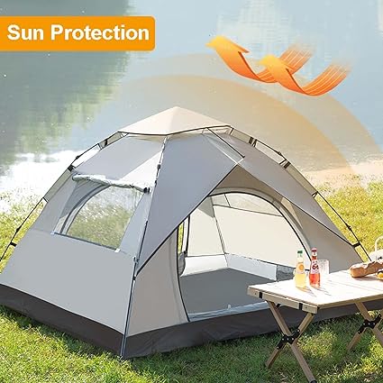 Family Pop Up Camping Tent 83x79x53 Inches with Fast Setup 2 Family Pop Up Camping Tent 83x79x53 Inches with Fast Setup - Image 2