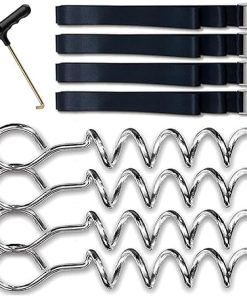 Portable Corkscrew Shape Tent Stakes 4Pcs Easy to Use Anchors