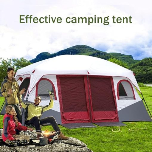 Spacious 12 Person Camping Tent with 2 Bedrooms for Family Outings - Image 2
