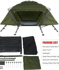94 Inch Camping Tent with Integrated Cot – Portable Waterproof Design 2